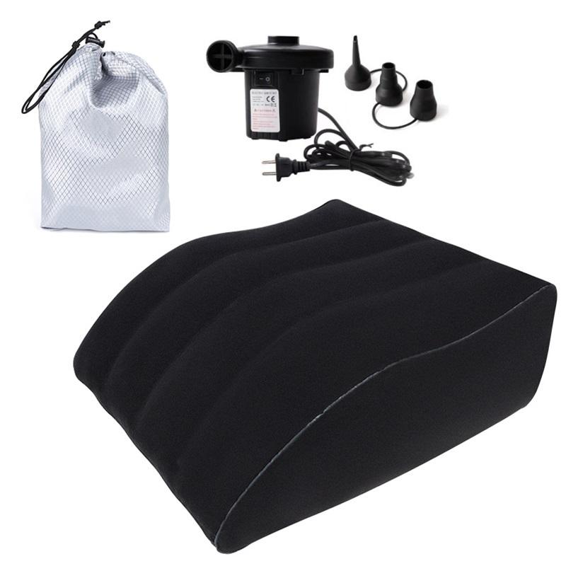 Inflatable Trapezoidal Leg Pillow Flocked Foot Pillow Inflatable Leg Cushion Knee Relaxation Leisure Inflatable Cushion