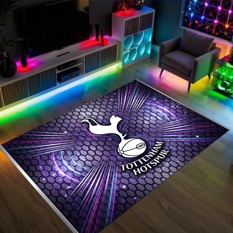 Дизайн Tottenham Hotspur Кристальный Велюровый Ковер Уютный Не?Нескользящий ковер с принтом для спальни, гостиной, прихожей