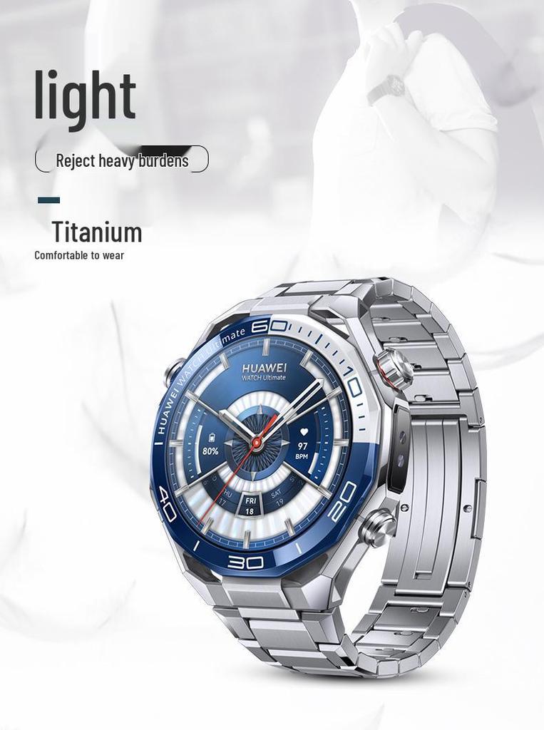 Совместимый титановый ремешок для Huawei WATCH Ultimate 2 с системой быстрой замены - В комплекте экстраординарный инструмент для снятия пружинных штифтов
