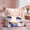 Sangonomiya Kokomi Cute Genshin Cushion Cover Square Short Plush Pillow Case Living Room Sofa Home Decor Funda X
