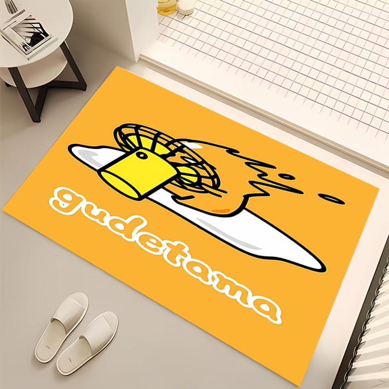 1pc Sanrio Gudetama Print Area Rug - Soft, Washable Non-Slip Indoor Mat, Living Room, Home Office Decorative Rug,Office Decorative