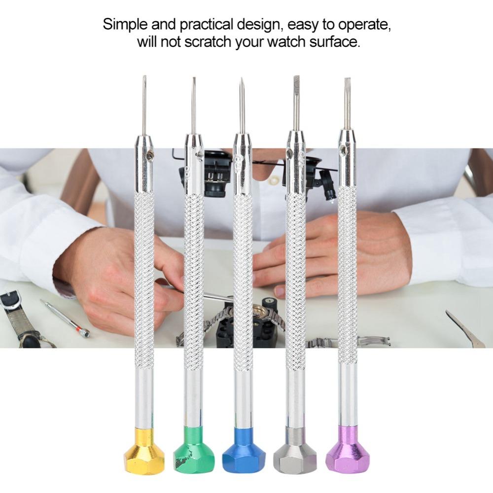 5Pcs 0.8/1.0/1.2/1.4/1.6mm Watch Repair Screwdriver  Small precision equipment fixing