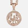 Women's Zodiac Sign Pendant 12 Constellation Charm Rose Gold Necklace Aries Leo Scorpio 3mm Snail Jewelry GP278