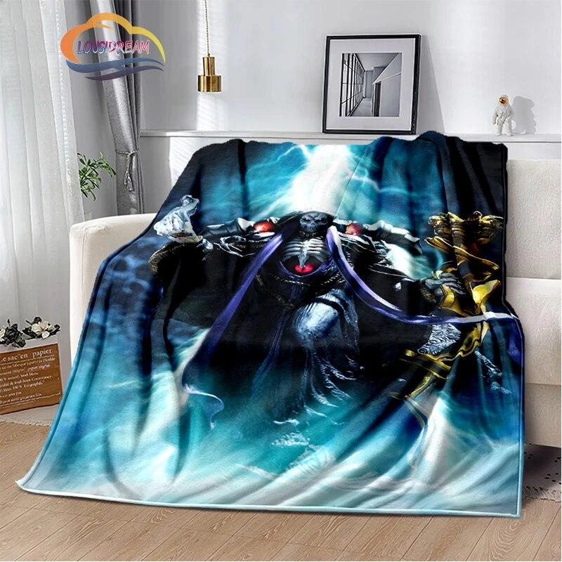 Пушистое одеяло в стиле аниме «Оверлорд», современная мода, фланелевое теплое одеяло для дивана, квадратное туристическое одеяло