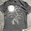 Vintage Raccoons Full Moon Shirt, 90s Retro Animal Graphic Tee, Funny Raccoon Lover Gift, Silly Raccon Bootleg Animals Tee, Washed Y2K Tee