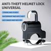 Universal Motorcycle Helmet Lock Anti-Theft Helmet Security Lock Metal 22mm-26mm Black with 2 Keys