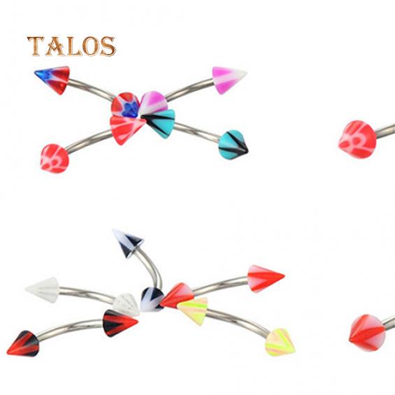 Fashion Multicolor Piercing Unisex Body Eyebrow Belly Tongue Bar Ring Trinket