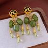 Translucent Resin Earrings Exquisite Vintage Earrings Swaying Green Drop Earrings  Party