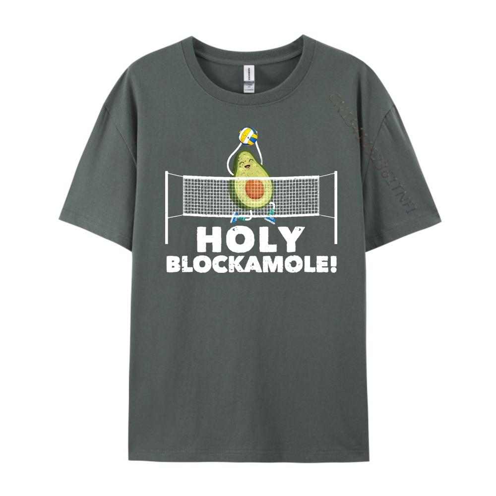 Holy Blockamole Volleyball Funny Sports Player Blocker Brand Clothing Women Tee Shirt Men