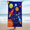 Ultra Soft Quick-Dry Beach Towel with Space Element Pattern Perfect Travel Essential for Little Boys Sand-Free Super Absorbent