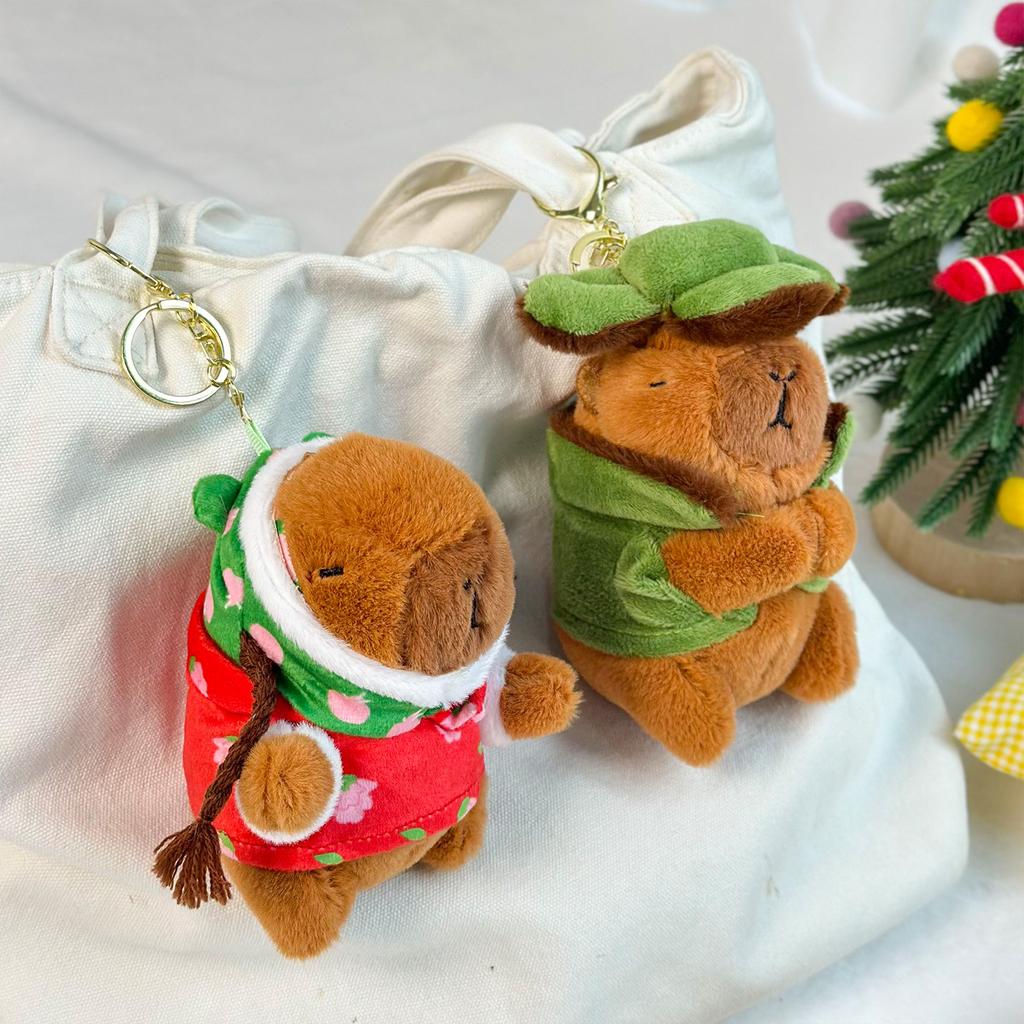 Капибала плюшевый кулон, милая кукла-капибар, тряпичная кукла, брелок, 4-дюймовая кукла-захват