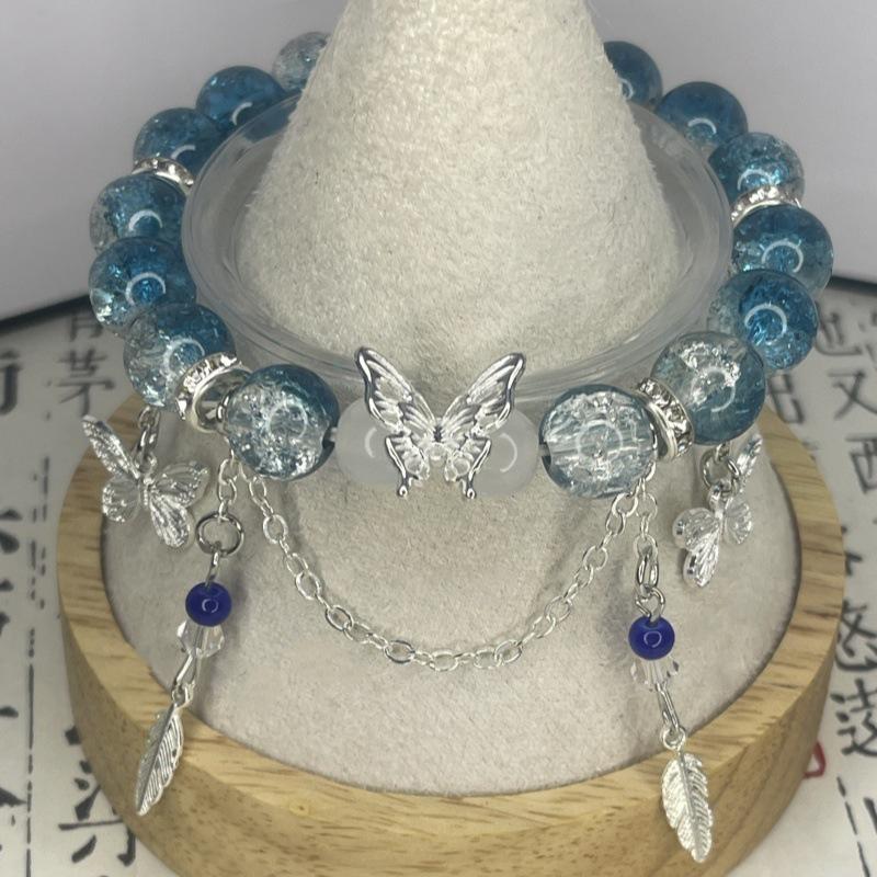 Модный китайский стиль бабочка кисточки браслет для женщин девочек универсальный милый бисерный браслет подруга аксессуары подарки