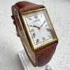 Used SEIKO Tank Roman Rectangular Men's Watch Gold