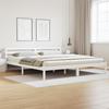 vidaXL Bed with Headboard White 200x210 Cm Solid Pine Wood 869773