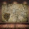 Vintage World Map Canvas Painting Posters and Prints Ancient Map Old Retro Map Wall Art for Living Room Home Bar Decoration