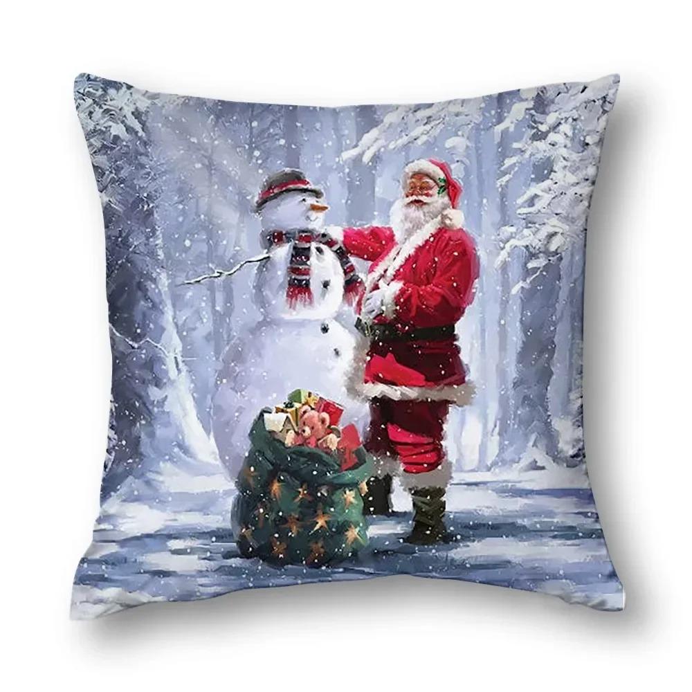 Christmas Cushion Cover Living Room Decoration Cushion Cover Home Decoration Pillowcase Art Cushion Cover 45X45Cm