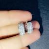 2025 Изысканные серьги с микро-инкрустацией бриллиантами, Высококлассные универсальные серьги с индивидуальностью, Кольцо, Женские, Знаменитость в сети