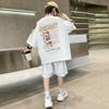 Детская одежда для мальчиков летний костюм с короткими рукавами новый детский летний спортивный комплект из двух предметов для детей среднего и большого возраста