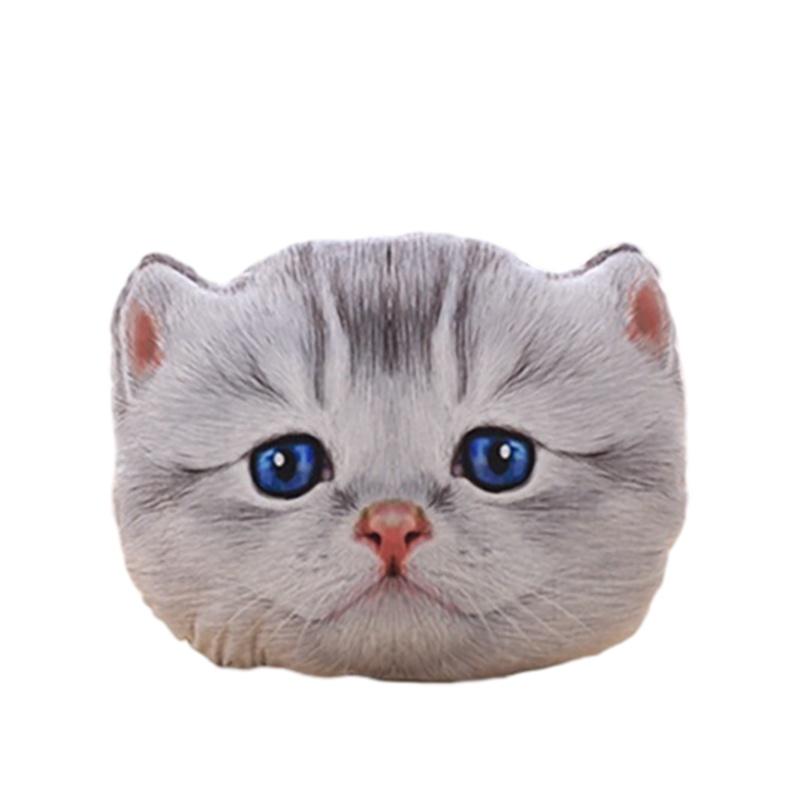 Милая и креативная 3D подушка в виде кошачьей головы, мягкая плюшевая подушка-кошка-инопланетянин, подарок