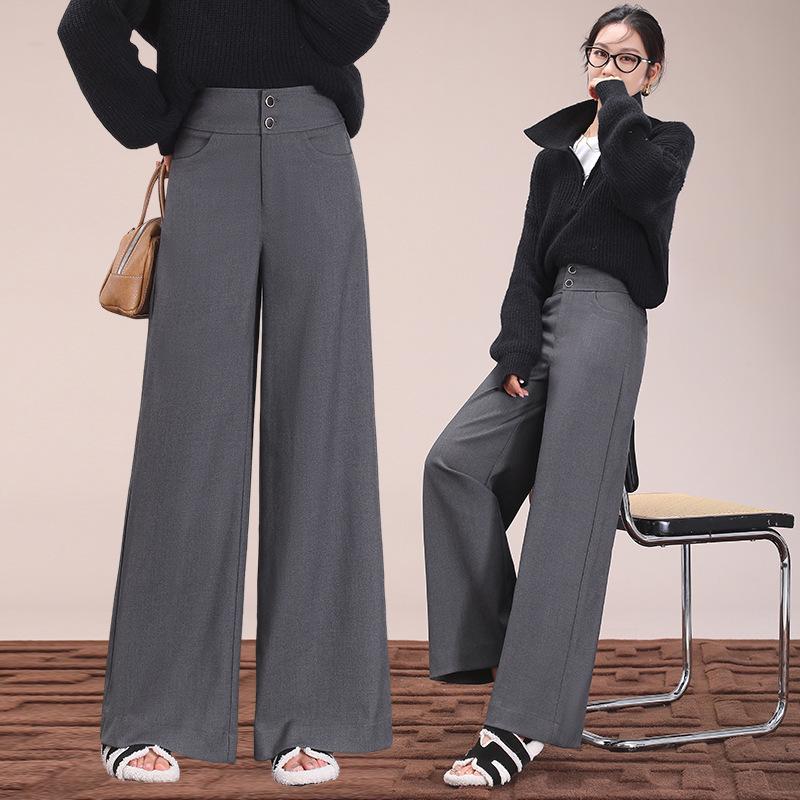 Brand 2025 Women's Wide-Leg Suit Pants: A Chic, Versatile Choice for Autumn/Winter.