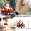 Claus Santa Drive Car Pendant With Acrylic Flat Surface For Christmas Gift