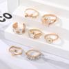 Diamond Opening Adjustment  Ring Set Butterfly Hug Opening Ring Elegant Party Charm Jewelry