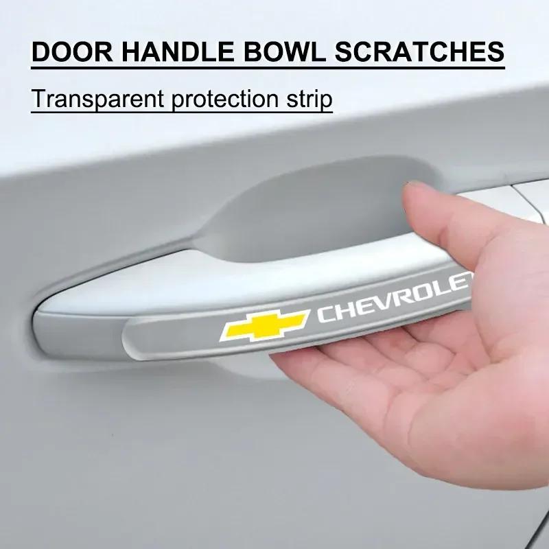 BSRJN1 4Pcs Car Door Protector Transparent Silica Gel Corner Guard Stickers Vehicle Accessories For Chevrolet Spark Sonic Camaro Volt