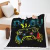 Game console model 2D digital printing thickened lamb wool crystal fleece blanket one piece