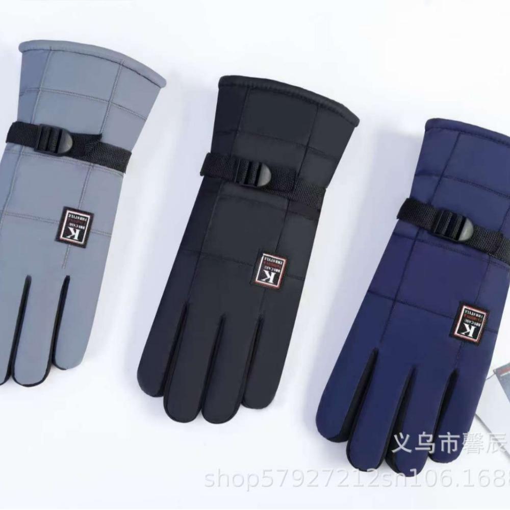 Мужские термоперчатки для улицы, лыжные, мотоциклетные, для езды на электромобиле, велосипедные, флисовые, более толстые