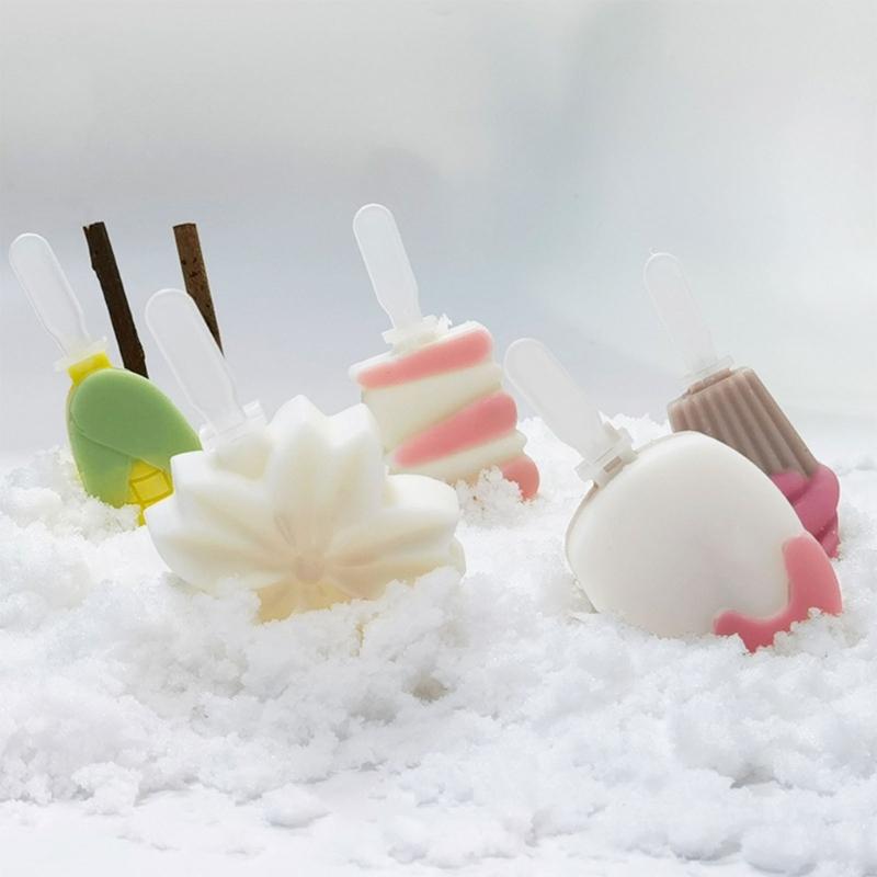DIY Ручные Силиконовые Формы для Мороженого Удобные Формы для Эскимо Десертные Морозильники Формы для Поддонов со Льдом из Сока