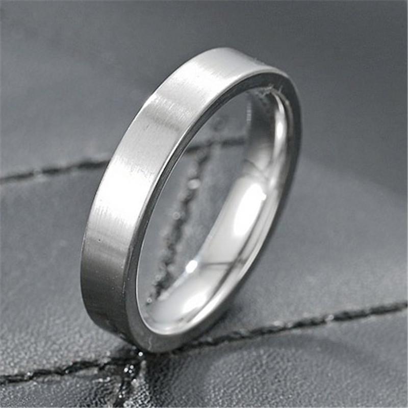 LETAPI Панк Винтаж 6 мм Простое Кольцо из Нержавеющей Стали для Мужчин Женщин Золотой Цвет Женские Украшения