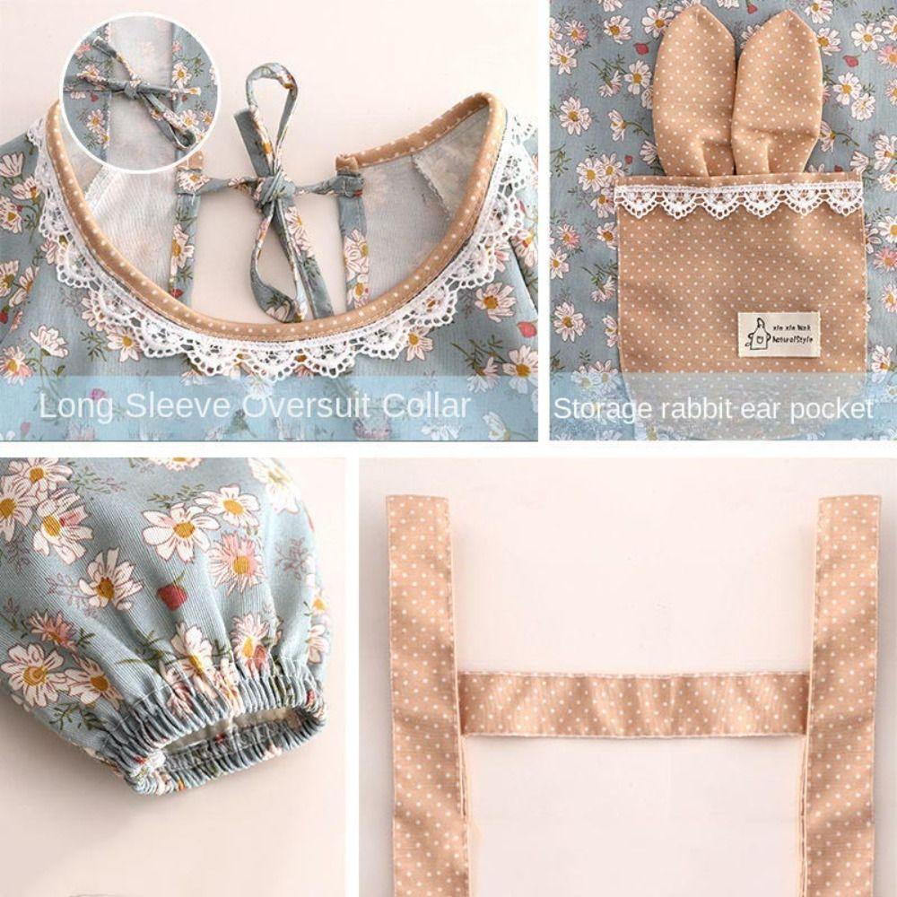 Print Barista Apron Waterproof Restaurant Uniform Cleaning Tools Work Apron  Coffee House