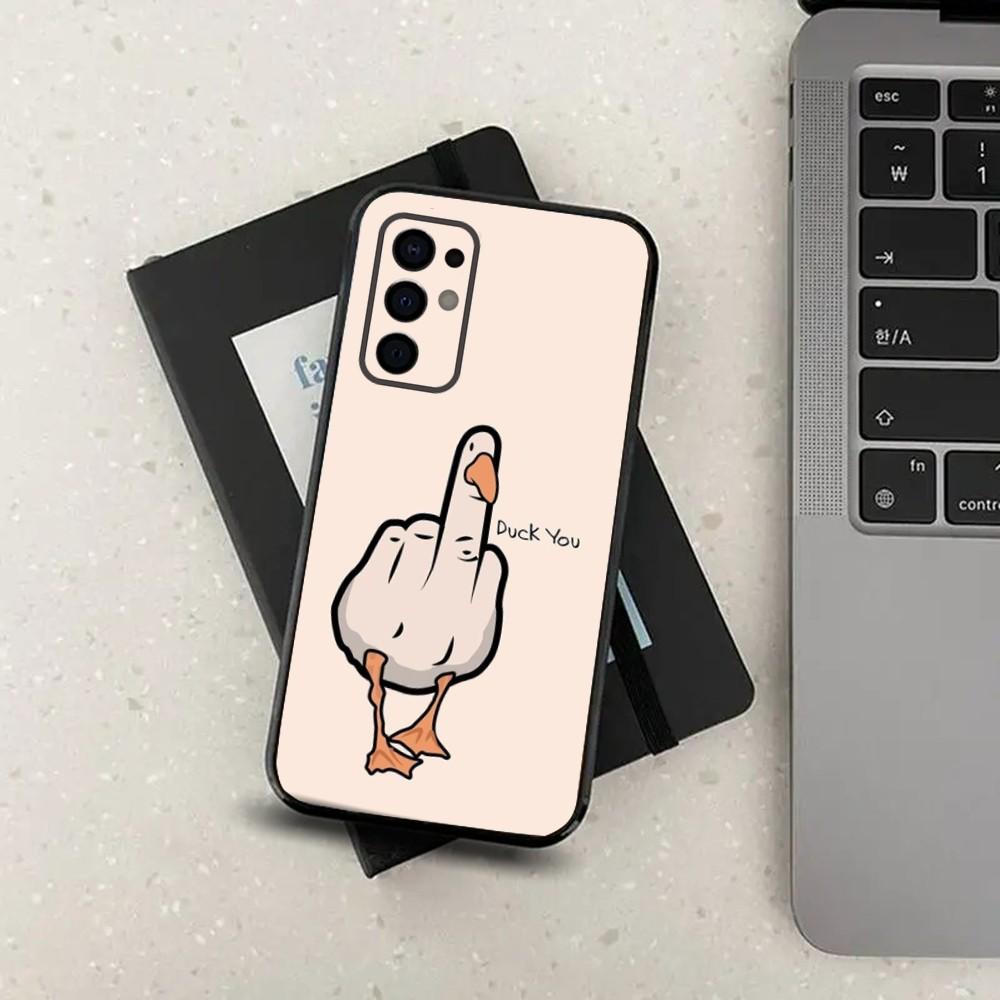Смешной чехол для телефона с средним пальцем для Samsung S24,S21,S22,S23,S30,Ultra,S20,Plus,Fe,Lite,Note,10,9,5G Черный Мягкий чехол