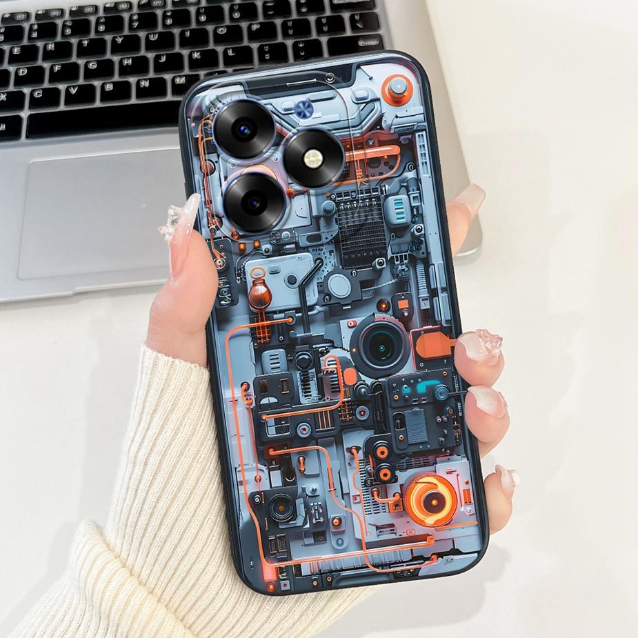 Чехол для Tecno Spark 20C Spark20 Pro KJ6 Новый модный чехол с рисунком-конфетой Ударопрочный чехол для телефона Для Tecno Spark 20 Pro Plus Корпус