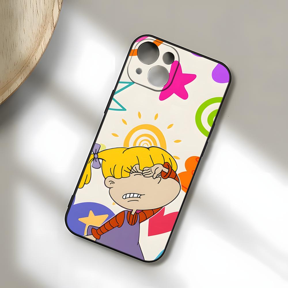 Мультяшный чехол R-Rugrats для iPhone 17 Pro Max 15 Pro 16 14 Plus 12 13 Mini 11 Pro, противоударный, мягкий чехол