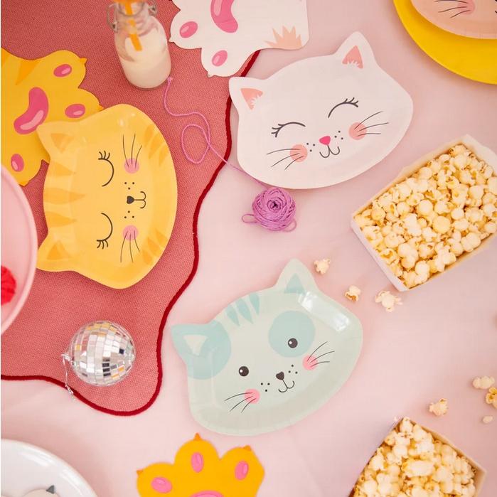 Paper Plates Kittens Cats Mix Birthday Party 20.5X15Cm 6 pcs
