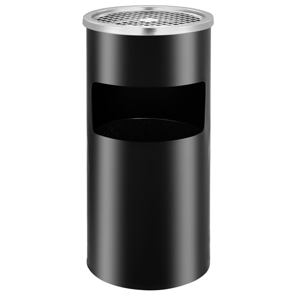 Wall Mounted Ashtray Steel 26 L Black