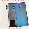 Оригинальное Gorilla Glass Для OnePlus 7 Pro Крышка Аккумулятора Жесткая Задняя Дверца Крышка Задний Корпус + Клейкая Наклейка для Объектива Камеры ЛОГОТИП