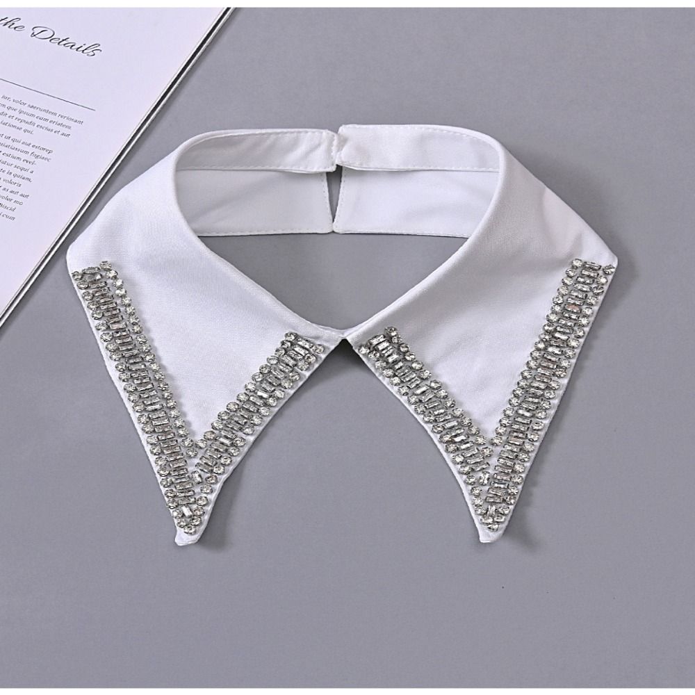 Shirt Detachable Collar Neckline White Black False Collar Fashion Pearl Fake Collar Women