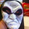 Halloween Scary Zombie with Black Hair Ghost Mask Breathable Haunted House Prop