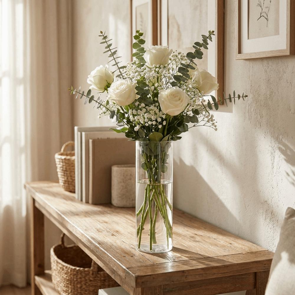 Transparent Flower-Wrapping Vases Plastic Clear Flower Vases Flower Holder Tabletop Decoration