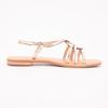 Women's Gold Leather Hudon Sandals with Intertwined Straps