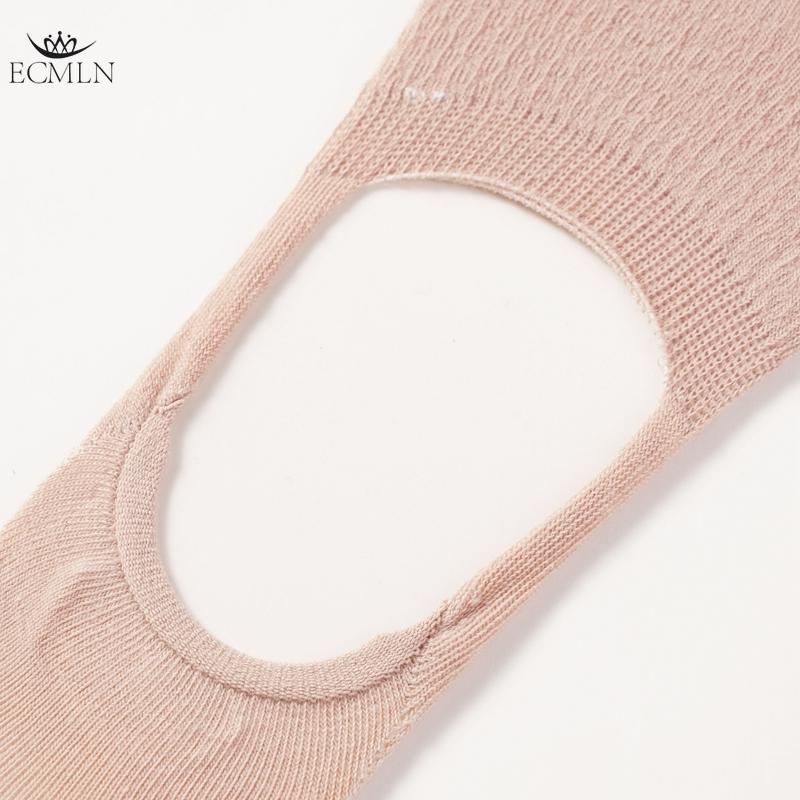Solid Color Mesh Cotton Short Socks for Women Thin Non-falling Heels Shallow Invisible Breathable Summer Boat Socks