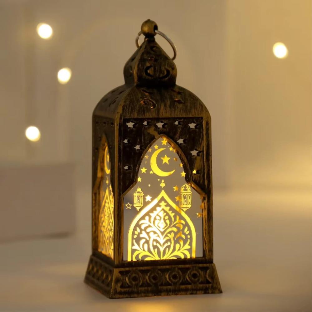 LED Candle Lamp Ramadan Decoration LED Star Moon Mubarak Night Light  Eid Party Supplies