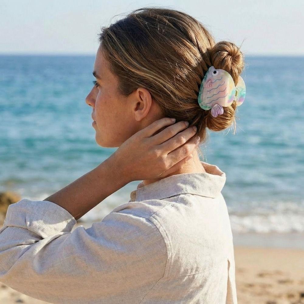 Colorful Marine Animals Hair Clip Hairpin Fish Grab Clip Fashion Ocean Fish Hair Claw Vacation