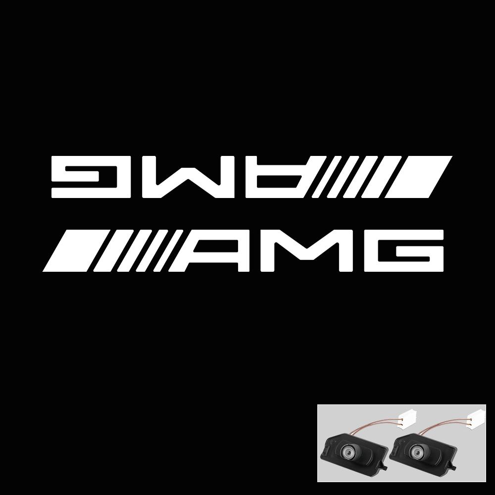 2 шт. Коврик с подсветкой в виде ангельских крыльев, светодиодная лампа-проектор для зеркала заднего вида для Mercedes Benz AMG A B C E S Class GLA GLB GLC CLS EQC