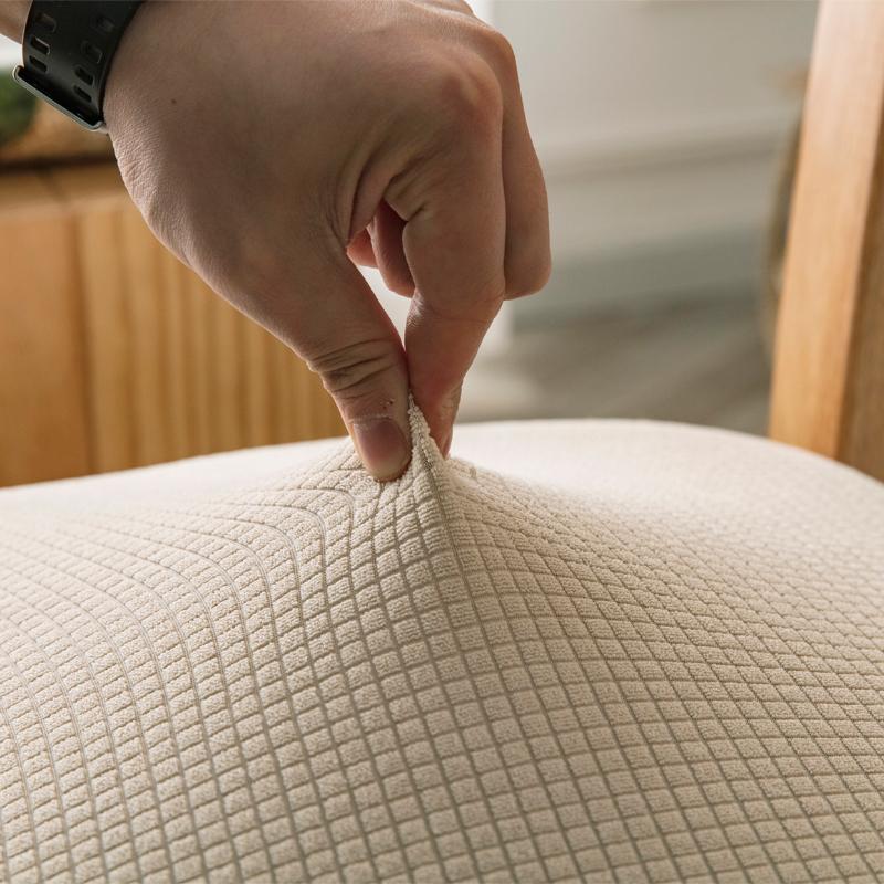 Чехлы на сиденья стульев для столовой из спандекса, жаккардовые, водонепроницаемые, съемные, моющиеся, эластичные, с мягкой обивкой, чехол для обеденного стула