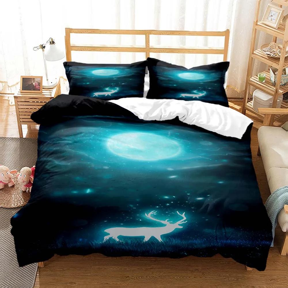 Milu Deer 3D Print Bedding Set Cozy Duvet Cover King Queen Twin Single Size Birthday Gift Boy Kid Bedroom Decoration