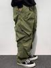 Techwear Buckle Belt Solid Color Windbreaker Cargo Parachute Pants