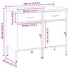 Workbench with Drawers 2 pcs Black and Gray 100 x 55 x 85 cm